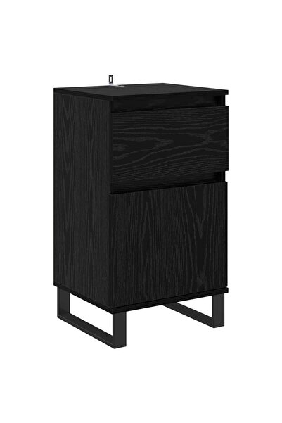 vidaxl Bufet Stejar negru 35 x 40 x 70 cm Lemn prelucrat