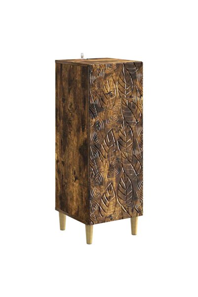 vidaxl Bufet Stejar fumuriu 33 x 34,5 x 90 cm Lemn prelucrat