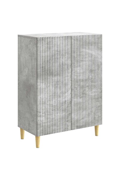 vidaxl Bufet Gri Beton 66 x 34,5 x 90 cm Lemn prelucrat