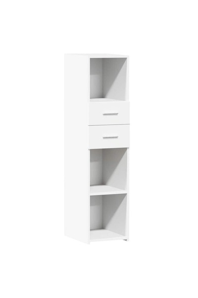 vidaxl Dulap înalt, alb, 30x42,5x124 cm, lemn prelucrat