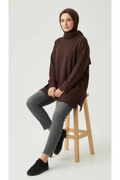 ECE GİYİM Women's Medium and Older Ages Low Sleeve Tunic with Slits on the Sl...