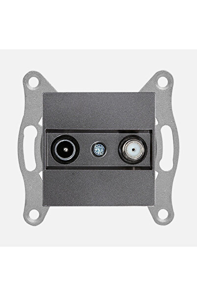 Mutlusan Mechanical Key Tv-Sat Socket (Terminal) Smoked