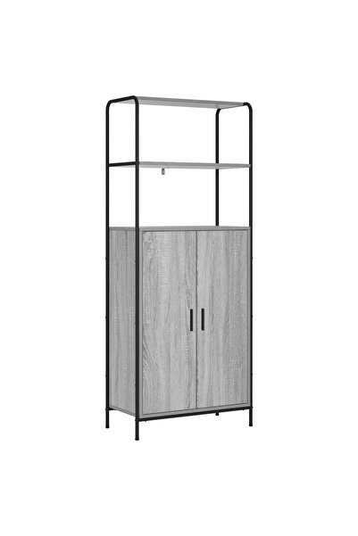 vidaxl Bufet Sonoma gri 40 x 33 x 161 cm Lemn prelucrat