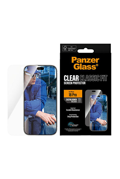Panzer Glass واقي شاشة بانزر جلاس كلاسيك فيت لآيفون 18 برو - شفاف