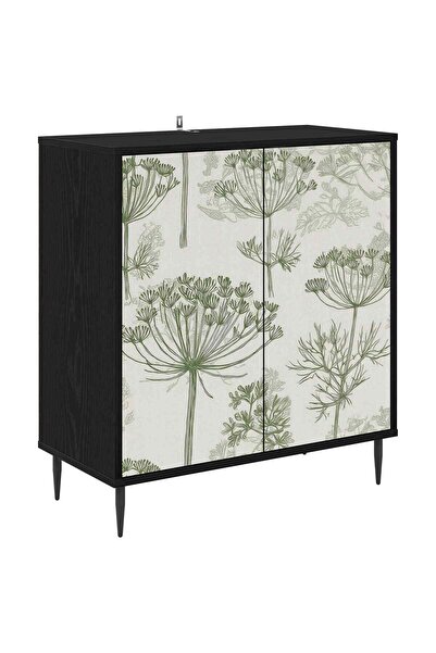 vidaxl Bufet GOTHA Stejar Negru 69 x 33 x 76 cm Lemn prelucrat