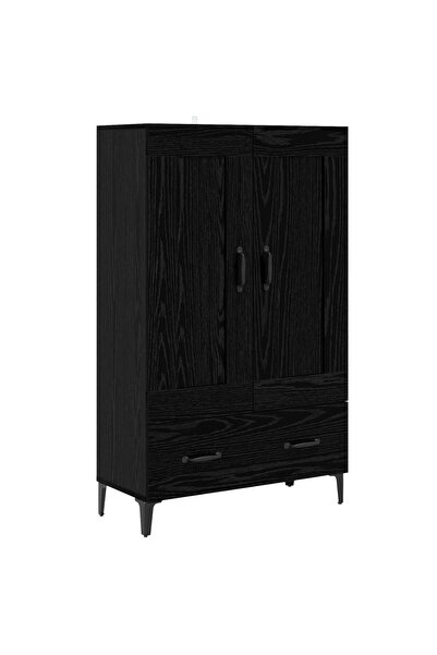 vidaxl Bufet Stejar Negru 70 x 31 x 115 cm Lemn prelucrat