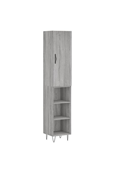 vidaxl Dulap înalt, gri sonoma, 34,5x34x180 cm, lemn prelucrat