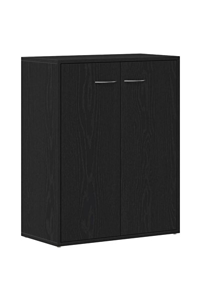 vidaxl Bufet din stejar negru 60x30x75 cm, lemn prelucrat