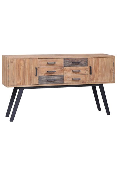 vidaxl Dulap lateral, 110x30x75 cm, lemn masiv de tec