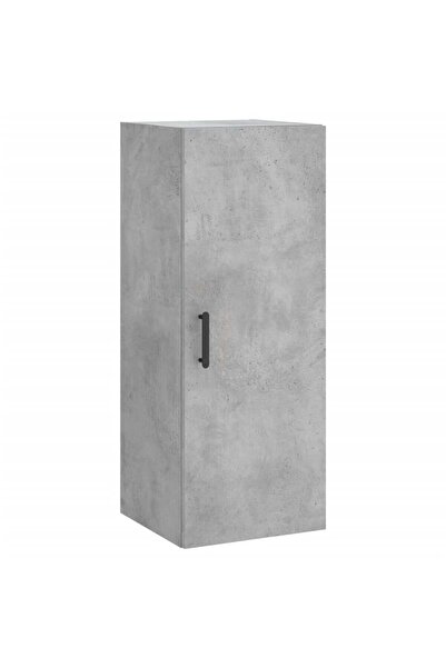 vidaxl Dulap montat pe perete, gri beton, 34,5x34x90 cm