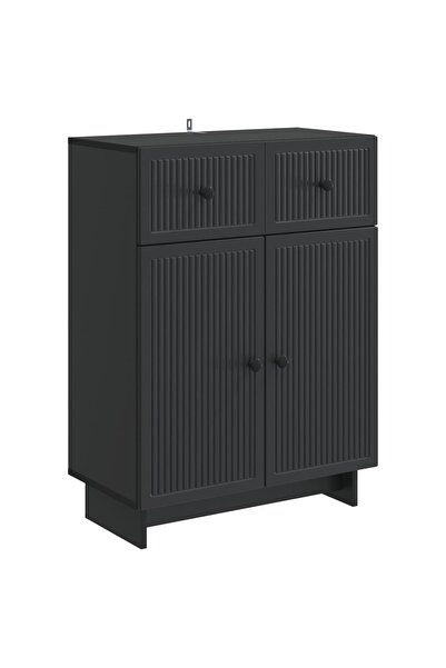 vidaxl Bufet Negru 66 x 34,5 x 90 cm Lemn prelucrat