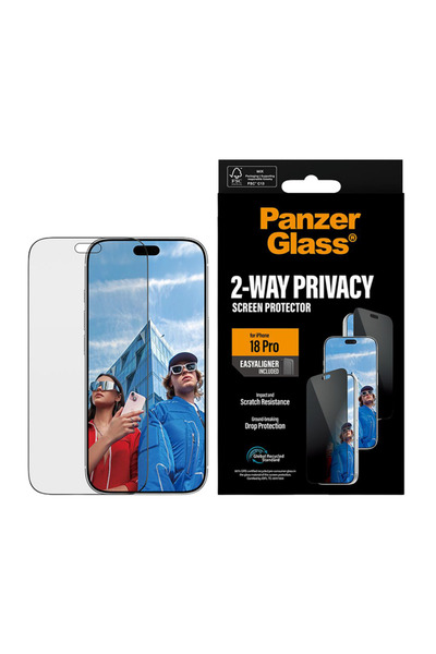 Panzer Glass واقي شاشة بانزر جلاس ثنائي الاتجاه للخصوصية فائق العرض لهاتف آيف...
