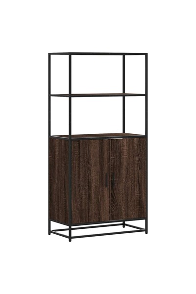 vidaxl Dulapuru Stejar maro 68x35x139 cm lemn și metal prelucrat