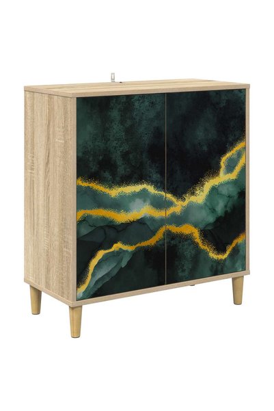 vidaxl Bufet WIJHE Sonoma 69 x 33 x 75 cm Lemn prelucrat