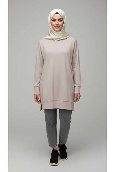 ECE GİYİM Women's Medium and Older Ages Low Sleeve Tunic with Slits on the Sl...