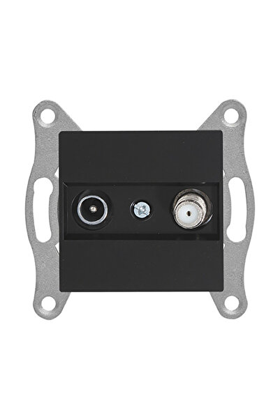 Mutlusan Mechanical Key Tv-Sat Socket (Terminal) Black