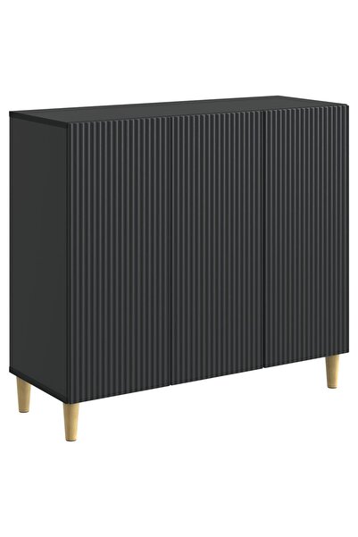 vidaxl Bufet Negru 89 x 34,5 x 80 cm Lemn prelucrat