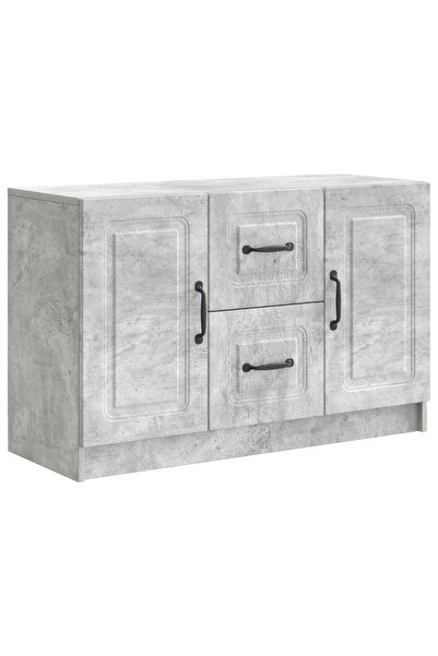 vidaxl Bufet Gri Beton 89 x 34,5 x 57 cm Lemn prelucrat