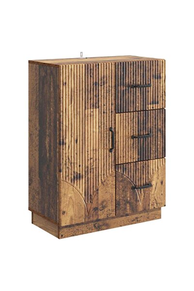vidaxl Bufet cu sertar Lemn vechi 66 x 34,5 x 87 cm Lemn prelucrat