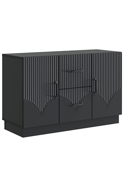 vidaxl Bufet cu sertar Negru 89 x 34,5 x 57 cm Lemn prelucrat