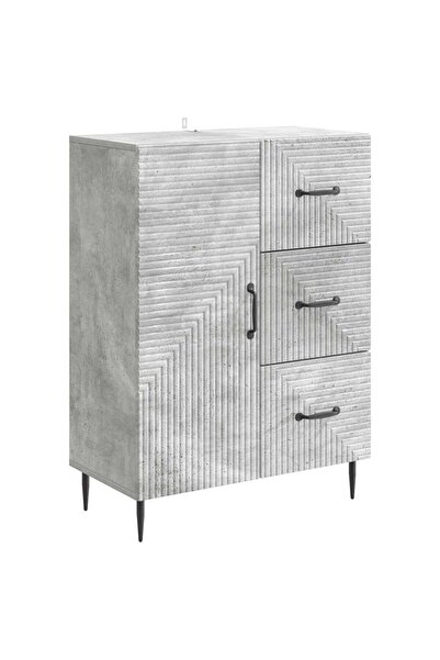 vidaxl Bufet cu sertar Gri Beton 66 x 34,5 x 89,5 cm Lemn prelucrat