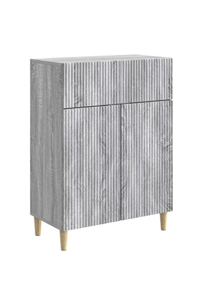 vidaxl Bufet cu sertar Sonoma gri 66 x 34,5 x 90 cm Lemn prelucrat