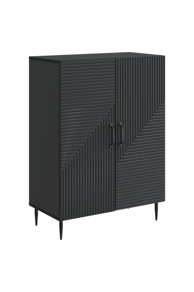 vidaxl Bufet Negru 66 x 34,5 x 89,5 cm Lemn prelucrat