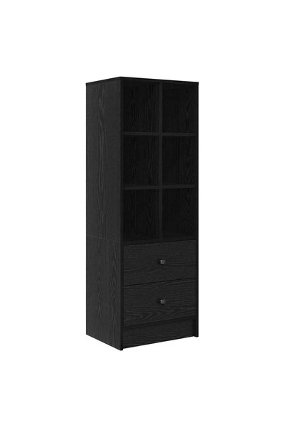 vidaxl Bufet cu sertar Stejar Negru 45,5 x 34 x 127 cm