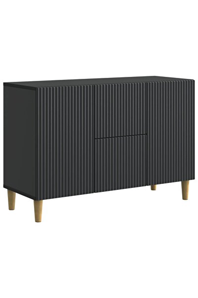 vidaxl Bufet Negru 89 x 34,5 x 60 cm Lemn prelucrat