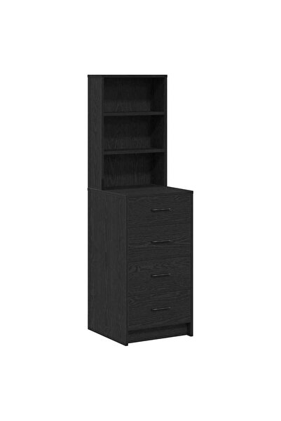vidaxl Bufet Stejar negru 40 x 41 x 135 cm Lemn prelucrat