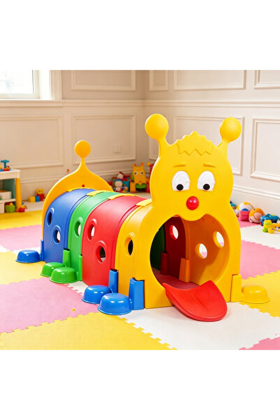 Generic Brand Colorful Caterpillar Kids Climb and Crawl Tunnel - Durable Indo...