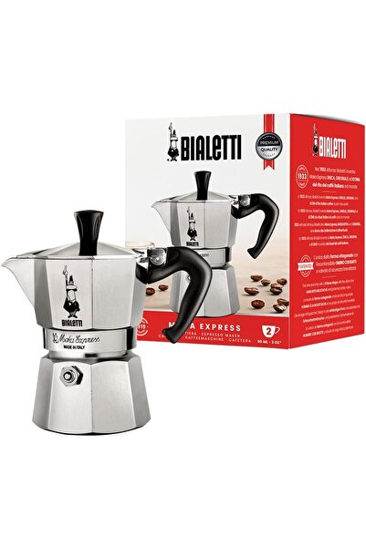 Bialetti Καφετιέρα Μόκα Εξπρές 2 Φλιτζανιών Αλουμινίου Γνήσια Ιταλίας - Κλασι...