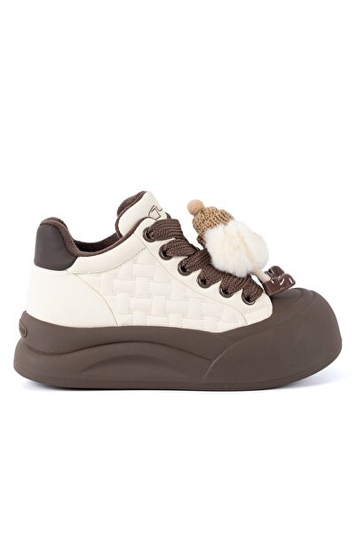 Guja 426 1 26KA Kadın Sneaker Günlük Ayakkabı Bej