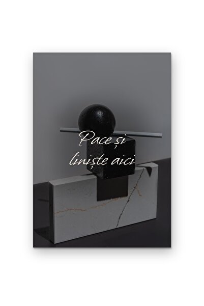 OEM Poster Carton 250g A4 - Pace și liniște aici, Decor perete motivant