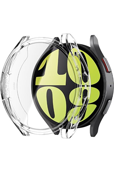 Spigen Ultra Hybrid designed for Samsung Galaxy Watch 6 44mm case cover with Built-in Screen Protector (2023) - Crystal Clear