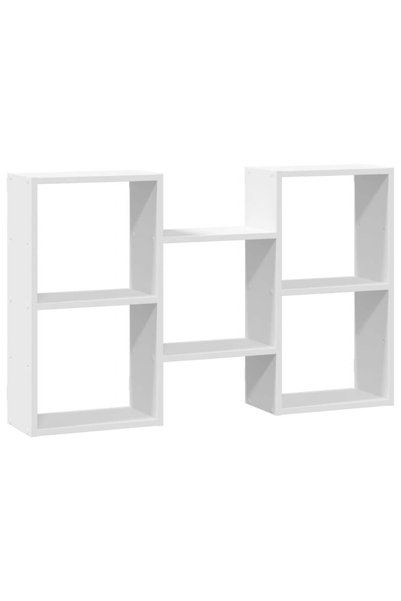 vidaxl Raft de perete, alb, 96x18x60 cm, lemn prelucrat