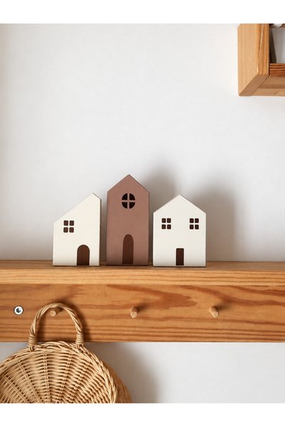 tnyminywood MASAL EVLERİ 3 LÜ AHŞAP BEBEK ODASI DEKOR OYUNCAK MONTESSORİ AHŞA...