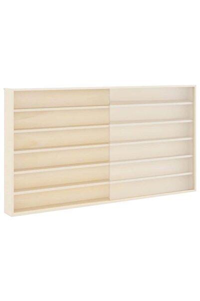 vidaxl Dulap de afișare pe perete cu raft Bej 100 x 8,5 x 54 cm placaj