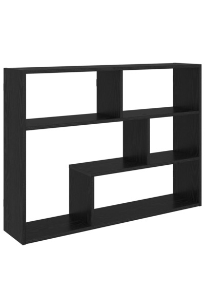 vidaxl Raft de perete Montare pe perete Stejar Negru 95 x 20 x 69,5 cm