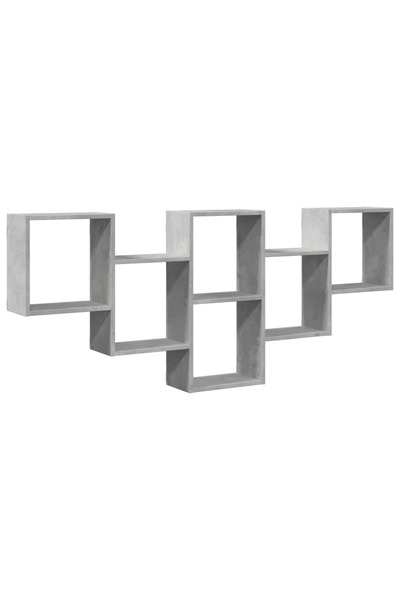 vidaxl Raft de perete, gri beton, 159x18x66 cm, lemn prelucrat