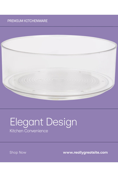 5FIVE Refrigerator Organizer Rotating Tray 23cm Lazy Susan
