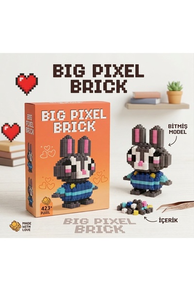 Büyük Boy 423 Parça Judy Zootopia 3D Yapboz Bricks Figür Yapı Oyuncağı