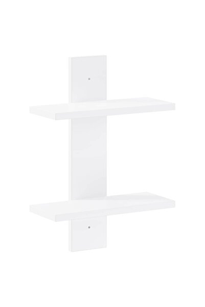 vidaxl Raft de perete Alb 30 x 13.5 x 43 cm Lemn prelucrat