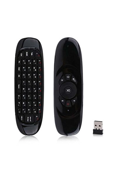 Yailla 2.4G Air-Mouse Wireless-Keyboard جهاز تحكم عن بعد مزود بجيروسكوب باللو...