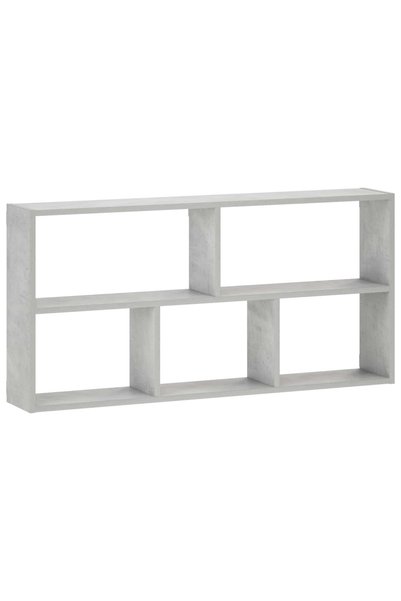 vidaxl Raft de perete Gri Beton 102 x 17 x 50 cm Lemn prelucrat