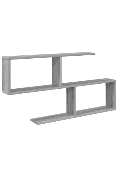 vidaxl Raft de perete Sonoma gri 100 x 12 x 50,5 cm Lemn prelucrat