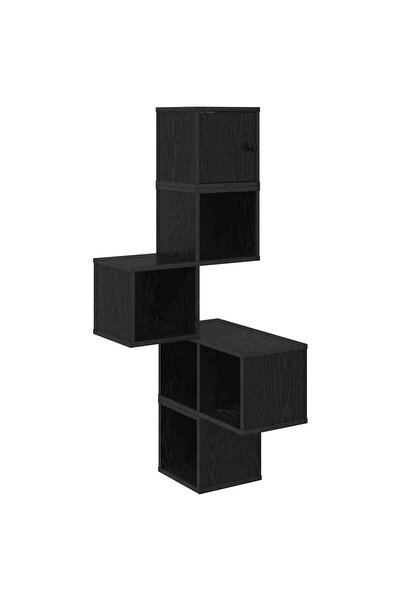 vidaxl Rafters colțar de perete Stejar Negru 48 x 48 x 120 cm
