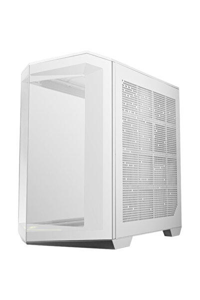 MSI علبة كمبيوتر MAG PANO 100R PZ ATX متوسطة الحجم مع 4 مراوح ARGB مقاس 120 مم - أبيض