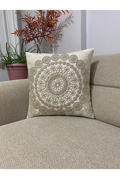 YILMAZHOME Throw Pillow & Throw Pillow Cover - Decorative Lace-Ed Velvet Thro...