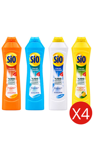 Sio Pack of 4 Cio Cleaning Cream 750 ml |   Grease and Shine Remover for Surf...